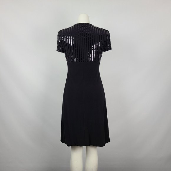 Joseph Ribkoff Black Dress with Metallic Details - Picture 7 of 15